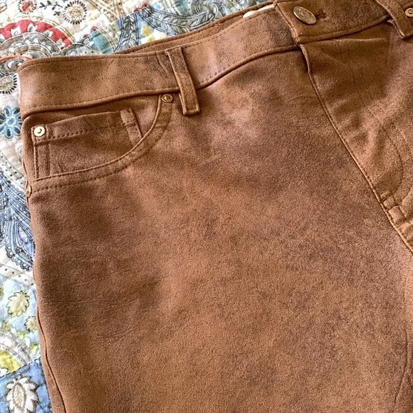Chico’s faux suede look skinny pull-up stretchy pants XS - Picture 9 of 13